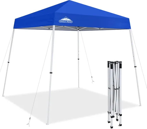 Miniatura 13 de Eagle Peak - Pérgola plegable (10.0 x 10.0 pies), patas inclinadas, de tela, para exteriores, fácil de montar, Negro