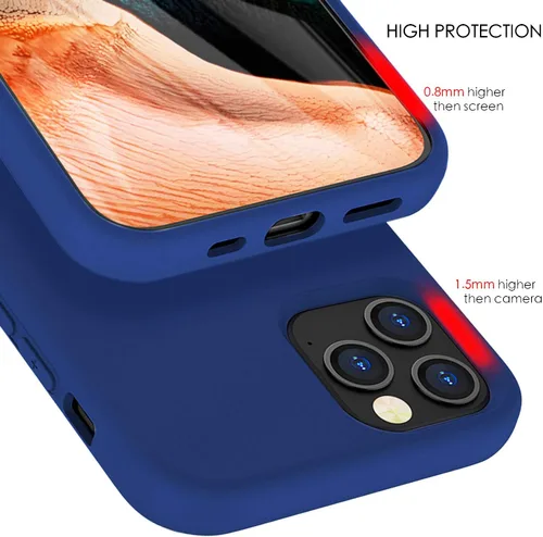 Miniatura 2 de ZUSLAB Funda de silicona nano compatible con Apple iPhone 12 / iPhone 12 Pro, goma de silicona líquida a prueba de golpes, cubierta suave de Azul