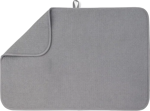 Miniatura 3 de Bellemain XXL Tapete para Platos de Microfibra para Secar Platos, Súper Absorbente (Negro, 17" x 24")