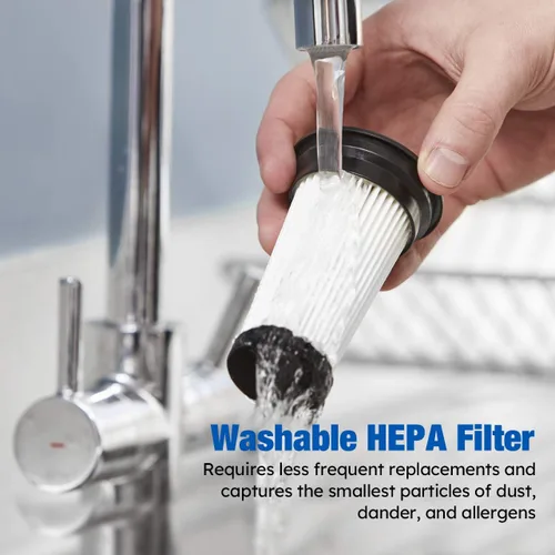 Miniatura 6 de Vacmaster 2 filtros HEPA lavables y reutilizables de repuesto para aspiradora de palo, compatible con los modelos VSD1801 y VSD1001