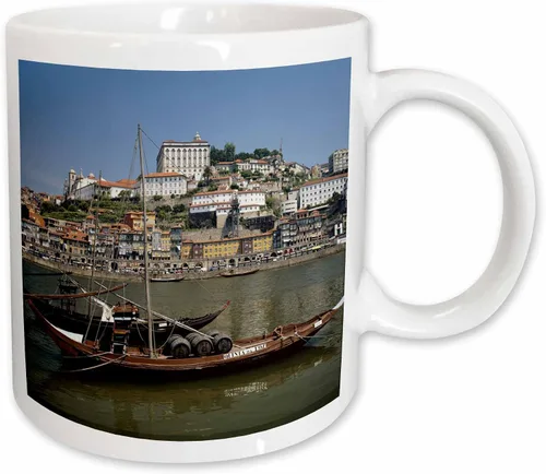 Miniatura 8 de 3dRose Taza de café, tamaño - 11oz - Portugal, Porto, barco con barriles de vino en el río Duero Walter Bibikow - Barcos - divertido regalo de taza