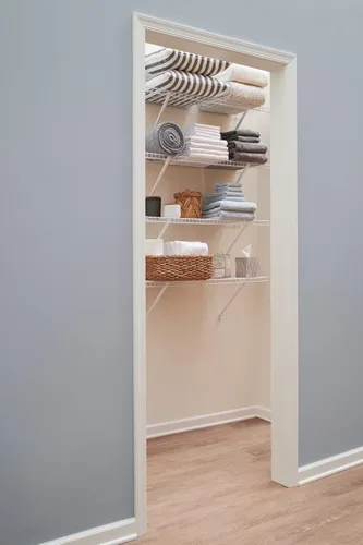 Miniatura 6 de Rubbermaid: kit de estante de lino para montaje directo, longitud de 3 pies, color blanco