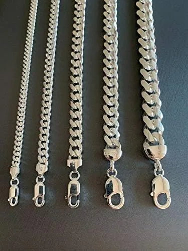 Miniatura 3 de Harlembling Pulsera de eslabones cubanos Miami de plata de ley 925 0197in 0236in 0315in 0394in 0472in 7 - 9 pulgadas fabricado en Italia para hombre