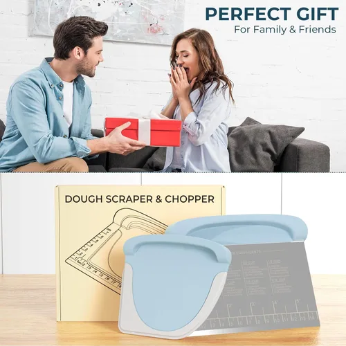 Miniatura 7 de Herramienta Raspador de Banco Cortador de Masa - Raspador de Tazón para Repostería para Pan, Pastel, Pizza, Cuchillo de Banco, Raspador de Masa