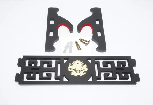 Miniatura 6 de Soporte de pared para espada de dragón, soporte acolchado de terciopelo para Katana, soporte de espada samurái, estante de exhibición