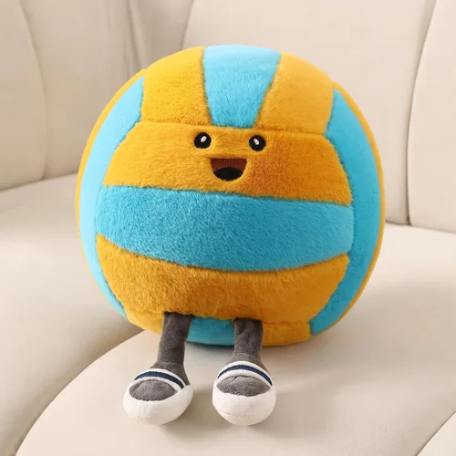 Miniatura 9 de Divertida almohada de felpa de baloncesto con patas – Lindo juguete de animal de peluche para niños y niñas, regalo de almohada decorativa