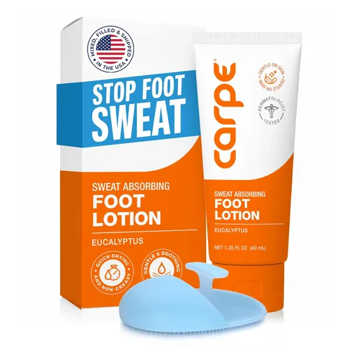 Miniatura 12 de Carpe Loción para pies absorbente de sudor con aplicador, una solución recomendada por dermatólogos para detener los pies sudorosos y malolientes