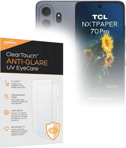Miniatura 12 de BoxWave Protector de pantalla compatible con TCL NXTPAPER 70 Pro – ClearTouch Anti-Glare (2 unidades), antihuellas mate
