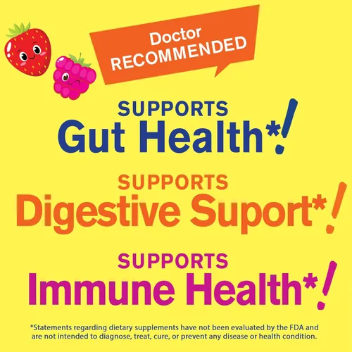 Miniatura 4 de WellYeah Gomitas de probióticos para niños, 10 mil millones de UFC, para la salud intestinal, la salud inmunológica y el apoyo digestivo, suplemento