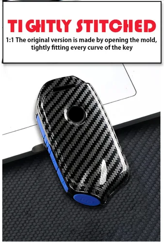 Miniatura 3 de ontto Funda para llavero de automóvil con patrón de carbono para Kia Stinger GT K9 K900 Sportage R Stinger Cerato Sorento 2018 en adelante