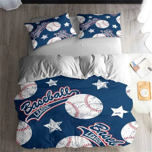 Miniatura 11 de LanS Precise Baseball Sport Series - Juego de funda de edredón y funda de almohada, juego de 3/4 piezas