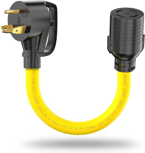 Miniatura 6 de Cable adaptador NEMA 5-15P a L14-30R, convertidor de bloqueo giratorio de 4 clavijas de 120 V a 30 amperios, interruptor de transferencia de enchufe