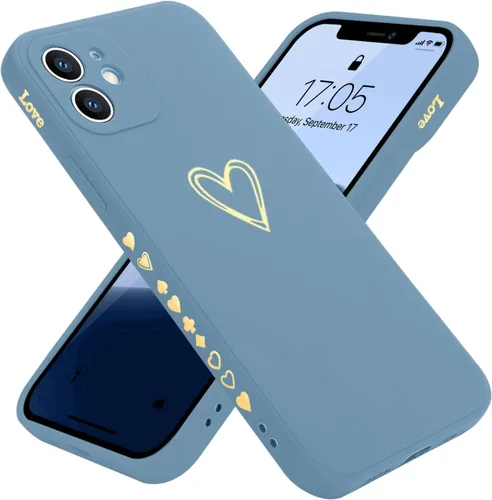 Miniatura 24 de Teageo Funda compatible con iPhone 12 Pro Max de 6.7 pulgadas para mujeres y niñas, bonito corazón de lujo