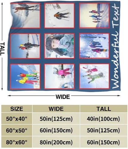 Miniatura 3 de mamz Manta personalizada con texto fotográfico, manta personalizada con imagen para bebé, madre, padre, adultos, amigos, amantes, perros, mascotas