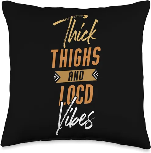 Locs Afro Dreadlocks Love Natural Beauty Hair Locd Thick Thighs Loc'd Vibes Afro Hair - Almohada africana americana, 16 x 16 pulgadas, multicolor