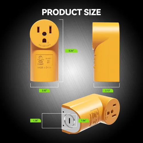 Miniatura 3 de RVGUARD Receptáculo de montaje en superficie NEMA 6-50R de 50 amperios, toma de corriente de 125/250 voltios, amarillo, certificación ETL