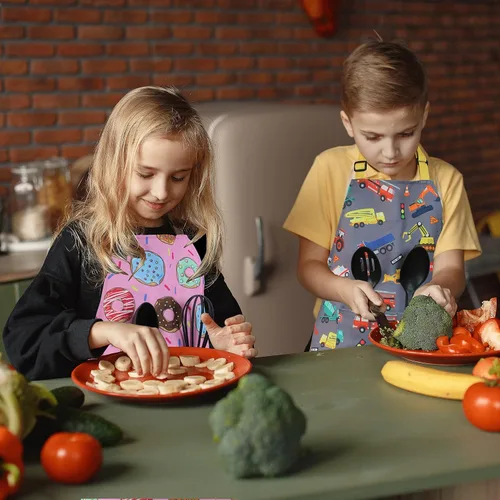 Miniatura 6 de Delantal para niños - cocina, jardinería, artista, pintura, limpieza, horneado, cerámica, chef, cocina, regalo para niños, niñas Camión