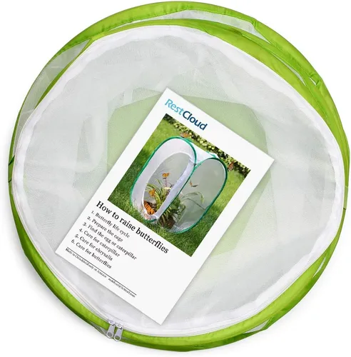 Miniatura 2 de Hábitat de mariposa grande de 20 pulgadas, jaula plegable gigante de malla para insectos, terrario, 12 x 20 pulgadas de alto