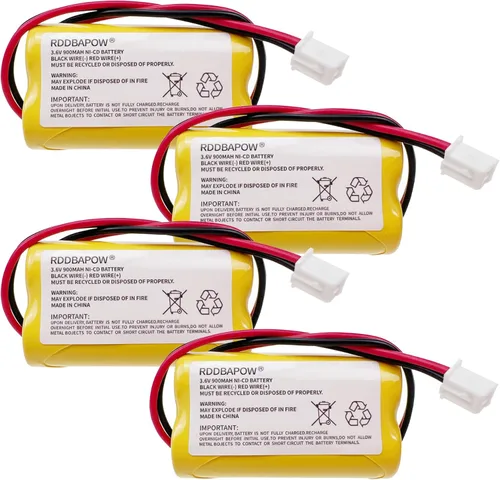 Batería de emergencia de señal de salida Ni-CD de 3.6 V 900 mAh para Unitech LEDR-1 6200RP, Dantona CUSTOM-318 OSA230, Lowes 253799, Exitronix