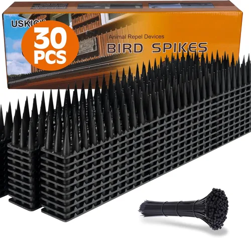 Púas para pájaros 30 paquetes Púas disuasorias para gatos y pájaros al aire libre, púas defensoras - mantenga alejadas a las palomas, gatos y más