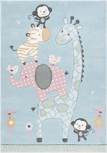 Miniatura 22 de SAFAVIEH Carousel Kids Collection - Alfombra decorativa de 2 x 3 pies, color marfil, diseño animal, no desprende pelusa y de fácil cuidado, ideal
