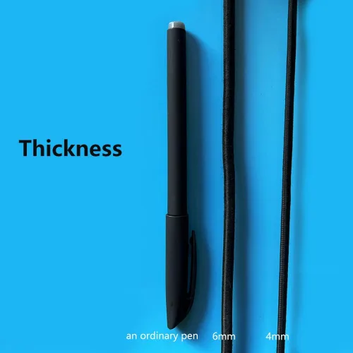 Miniatura 4 de Cuerda elástica de 1/4 pulgadas x 32.8 pies, cuerda elástica gruesa para kayak, cuerda elástica gruesa para exteriores, manualidades, amarre de Negro