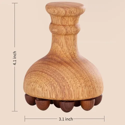 Miniatura 5 de Herramienta de masaje de terapia de madera para grasa del vientre, masajeador de drenaje linfático para celulitis para moldear el cuerpo, kit