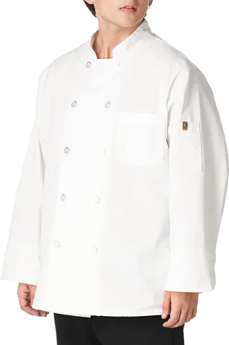 Miniatura 2 de Chef Designs mens Ten Pearl Button Chef Coat