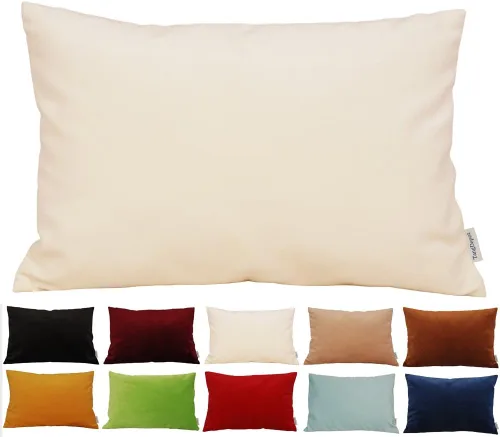 Miniatura 99 de TangDepot - Funda de almohada lisa de terciopelo, funda de cojín supersuave de lujo, muchas opciones de colores y tamaños