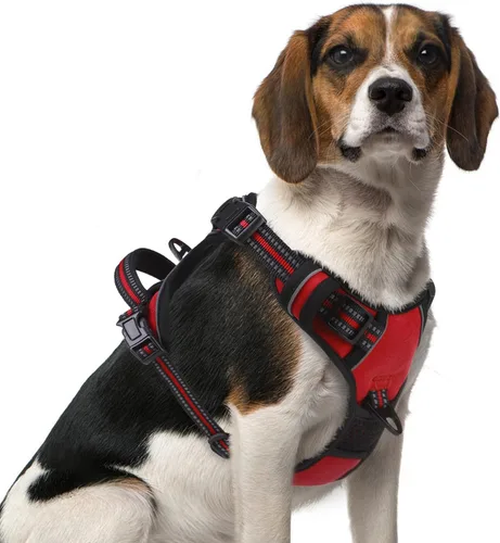 Miniatura 22 de PUPTECK Arnés para perro sin tirones para perros grandes, arnés para perro ajustable reflectante con mango de fácil control, arnés para mascotas