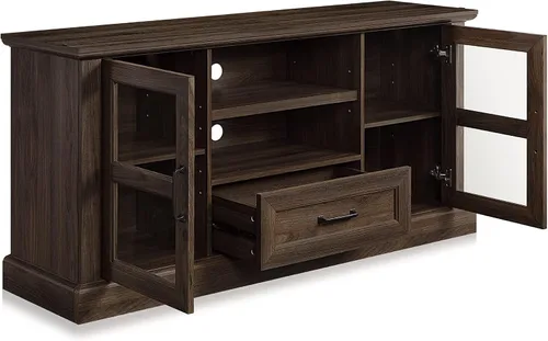 Miniatura 9 de BELLEZE Trussati - Mueble rústico de TV de 62 pulgadas, se adapta a televisores de hasta 70 pulgadas, consola central de entretenimiento