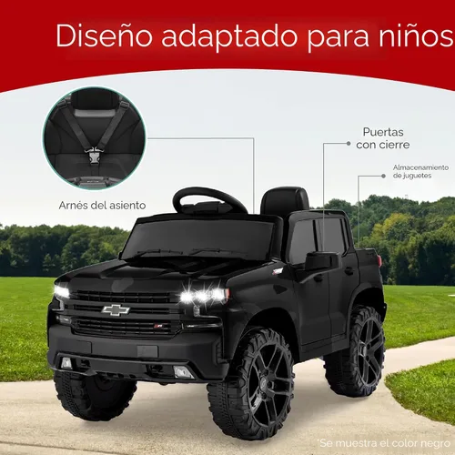 Miniatura 5 de Best Choice Products Camión Chevrolet Silverado Ride On con licencia de 12 V, juguete eléctrico con control remoto para padres, almacenamiento