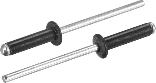 Miniatura 10 de uxcell Remaches ciegos de aluminio, 0.126 in x 0.197 in (1/8 pulgadas x 13/64 pulgadas), remache de extremo abierto, cabeza redonda plana para unir