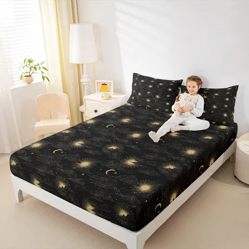 Miniatura 28 de Erosebridal Phoenix - Juego de sábanas de tamaño matrimonial, juego de sábanas bajeras de Phoenix con estampado de pájaro mágico para niños, Color 14
