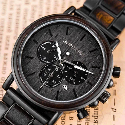 Miniatura 7 de 2win - Reloj de madera con grabado personalizado para hombre, reloj para de cumpleaños, aniversario, para tu novio, enamorado, prometido, esposo