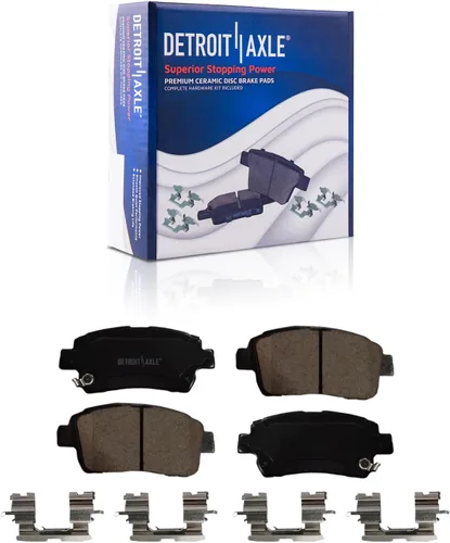 Miniatura 16 de Detroit Axle - Pastillas de freno de pinza de disco delantera izquierda para Impala Monte Carlo LeSabre Riviera DeVille Intrigue Bonneville - Juego