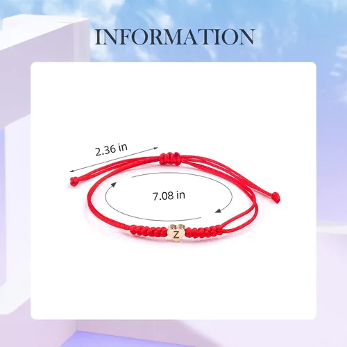 Miniatura 2 de Pulseras con iniciales para adolescentes y niños, pulsera de letra N con dije de inicial, pulseras hechas a mano para el día de San Valentín, Día