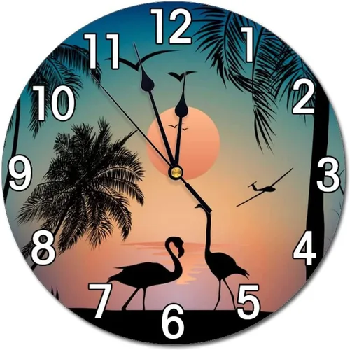 Miniatura 19 de Reloj de pared con bandera estadounidense patriótica de águila calva, funciona con pilas, reloj redondo silencioso para decoración de pared