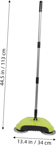 Miniatura 2 de Cabilock Barredora manual escoba recogedor escoba escoba fregona aspiradora para suelos duros Herramienta de limpieza giratoria de 360° Verde