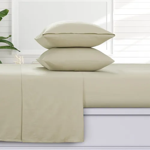 Miniatura 10 de Tribeca Living Juego de sábanas de franela de algodón turco ultrasuave con bolsillo extra profundo, juego de sábanas de franela de 100% algodón, 3