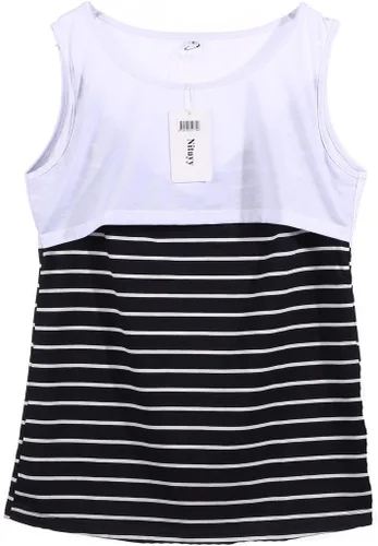 Miniatura 3 de Nituyy Camiseta sin mangas para mujer, de doble capa, para lactancia materna y lactancia
