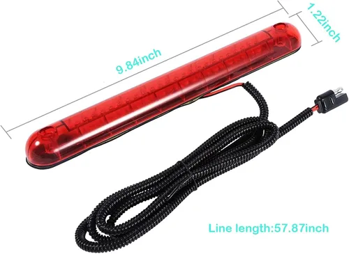 Miniatura 3 de Universal Rojo 24 LED 12V Coche Alto Montaje Tercer 3RD Freno Parada Luz de Luz Trasera para Coche SUV Camión Luz de Freno de Alto Nivel