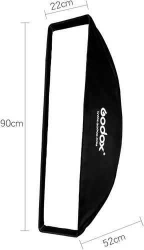 Miniatura 2 de Godox 8.6 x 35 pulgadas/8.7x35.4 in Softbox Honeycomb Grid Strip Soft Box Bowens Mount para Photo Studio Flash (FW 22x90, 2 piezas)