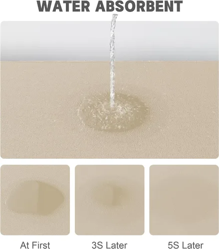 Miniatura 5 de YIHOUSE Juego de alfombras de baño 2 piezas, tapete de baño ultrafino adecuado para debajo de la puerta, tapete de baño absorbente de secado rápido