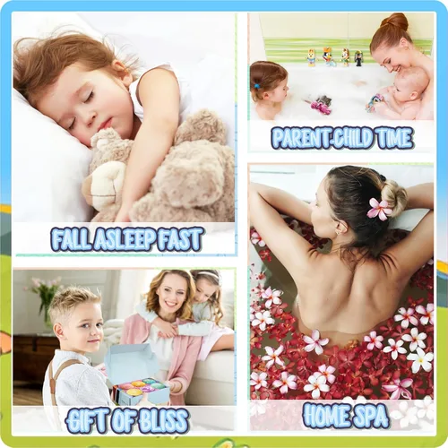 Miniatura 8 de Bombas de baño para niños: bombas de baño XXL con sorpresa en el interior, bombas de baño orgánicas ricas en aceites esenciales naturales, juego