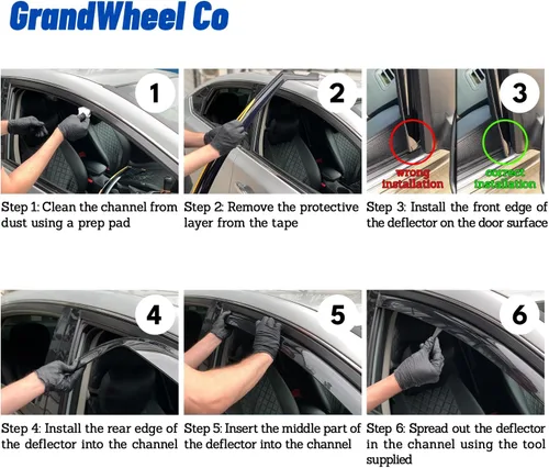 Miniatura 3 de Deflectores de ventana con tintado de humo en el canal de ventilación de ventana lateral deflectores protectores de lluvia compatibles con Chevrolet