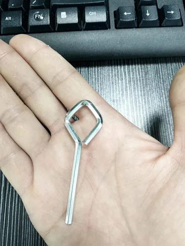 Miniatura 3 de Llave hexagonal estándar de 1/8 de pulgada con bucle completo de diamante, estilo llavero, juego de llaves Allen de 1/8 para barras de pánico