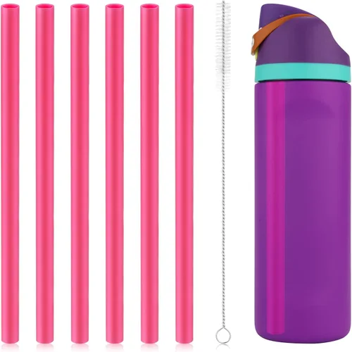 Miniatura 15 de SAVITA 6pcs Replacement Straws for Owala Freesip 24/32oz, Reusable Straws with Cleaning Brush Tumbler Accessories Parts Compatible with Owala Flip
