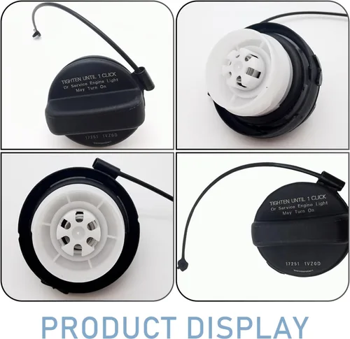 Miniatura 6 de 1 tapa de tanque de combustible para automóvil, tapón de tanque de combustible sellado de plástico ABS a prueba de óxido con cuerda antipérdida