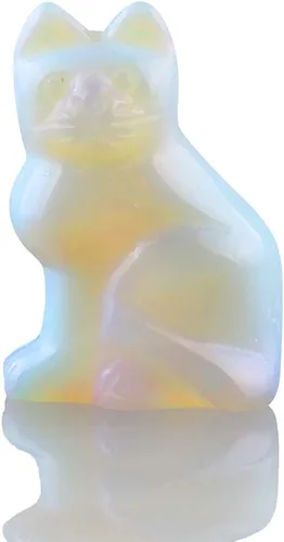 Miniatura 7 de Estatua grande de obsidiana negra de 2.0 pulgadas para gato, Feng Shui, manualidades, tallado, tallado, curación, reiki (obsidiana negra)